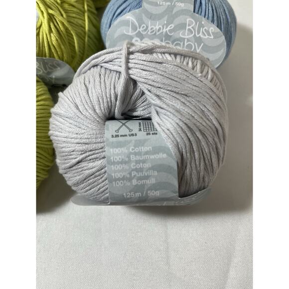 Debbie Bliss ECO BABY Prints FAIR TRADE yarn Lot Of 5 Organic Cotton - Picture 4 of 9